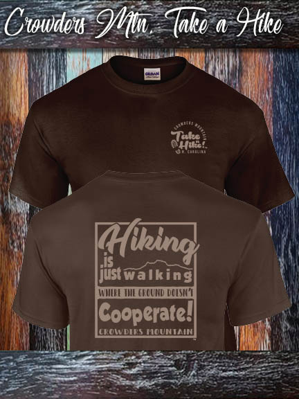 Crowders Mountain Take a Hike shirt available in Mens Alternative Apparel and Ladies Bella